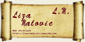 Liza Malović vizit kartica